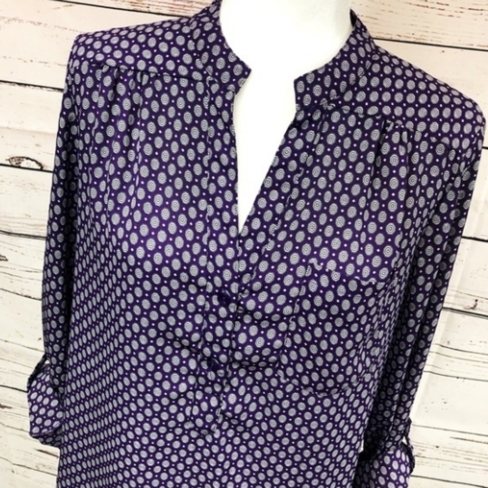 Dress Barn, 1x, Purle long sleeve blouse